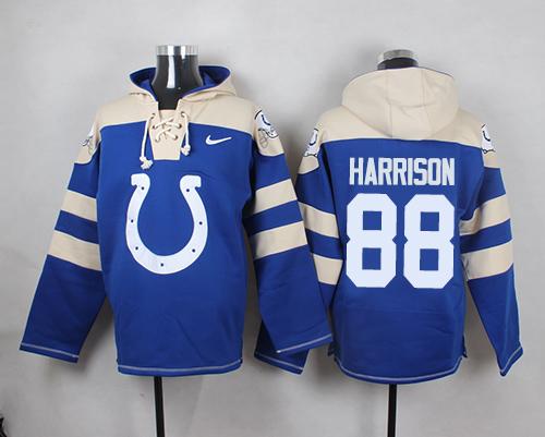 Nike Colts #88 Marvin Harrison Royal Blue Player Pullover NFL Hoodie - Click Image to Close